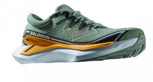 green salomon sport shoe transparent png